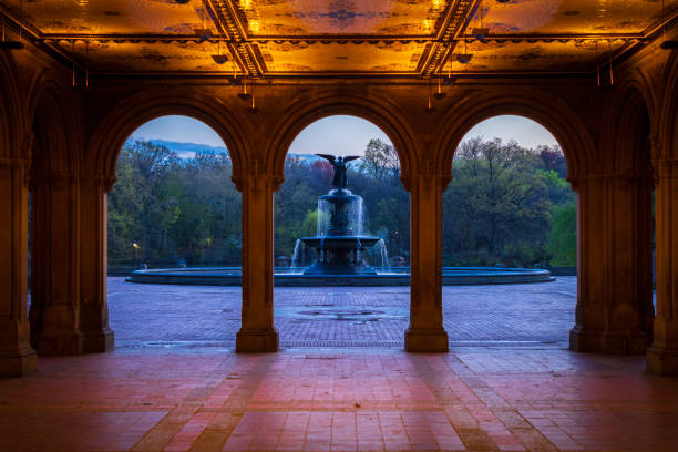 Bethesda Terrace in Central Park, on a spring morning