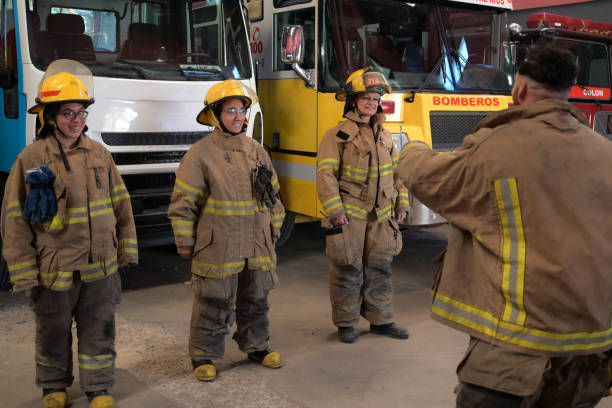 Controlled burn fire practice house with flames