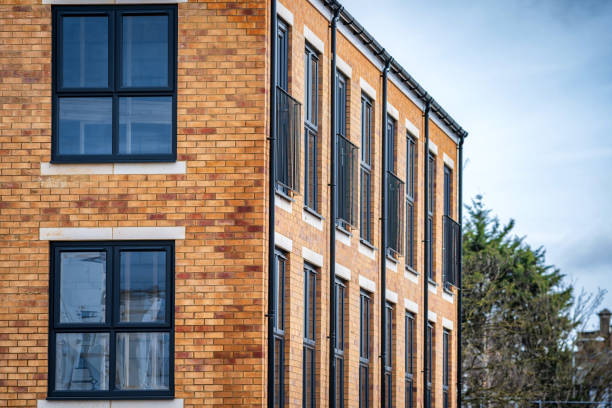 Construction aparments building site in england uk.