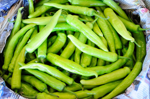 Green Chillies in a Basket