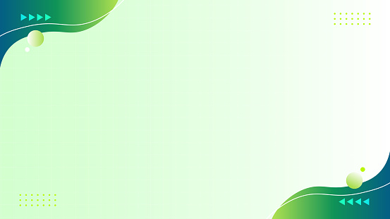 Abstract Green Background With Wavy Shapes. Use for Poster, Brochure, Flyer, Banner, Background and Presentation