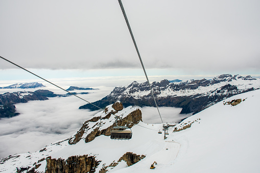 Majestic panorama of Mount Titlis glacier,  Switzerland