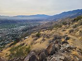 Views of Coachella Valley on a winter morning from the San Jacinto foothills