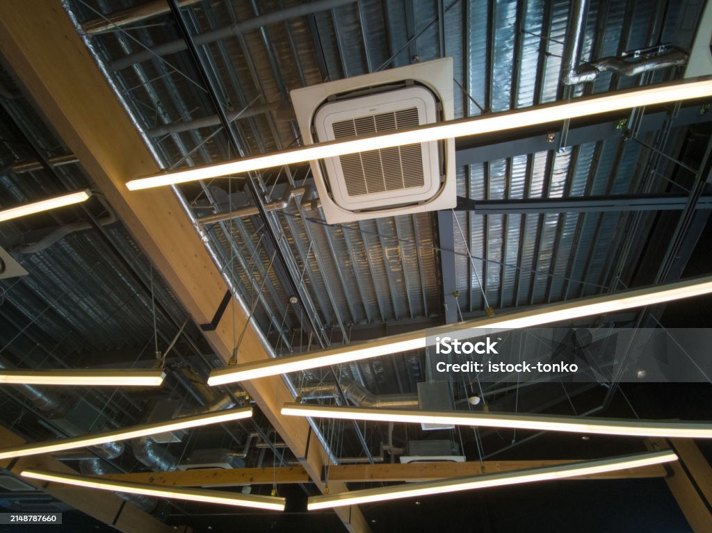 Ceiling Panel Structure Beam Structure For Ceiling Panels Stock Photo - Download Image Now ...