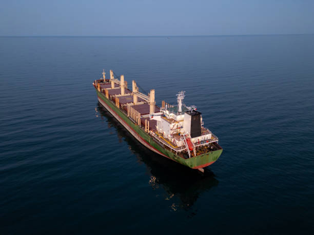 istock Large bulk carrier cargo ship Floating on Vast Water 2148790452
