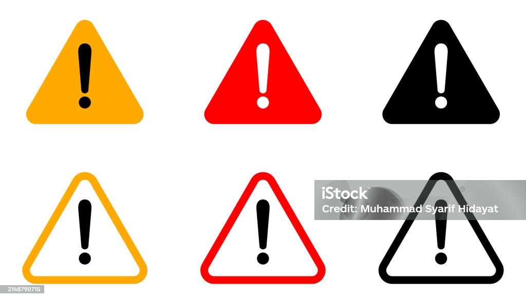 Danger Sign Simple Warning Signs Stock Illustration - Download Image Now - Advice, Alarm ...