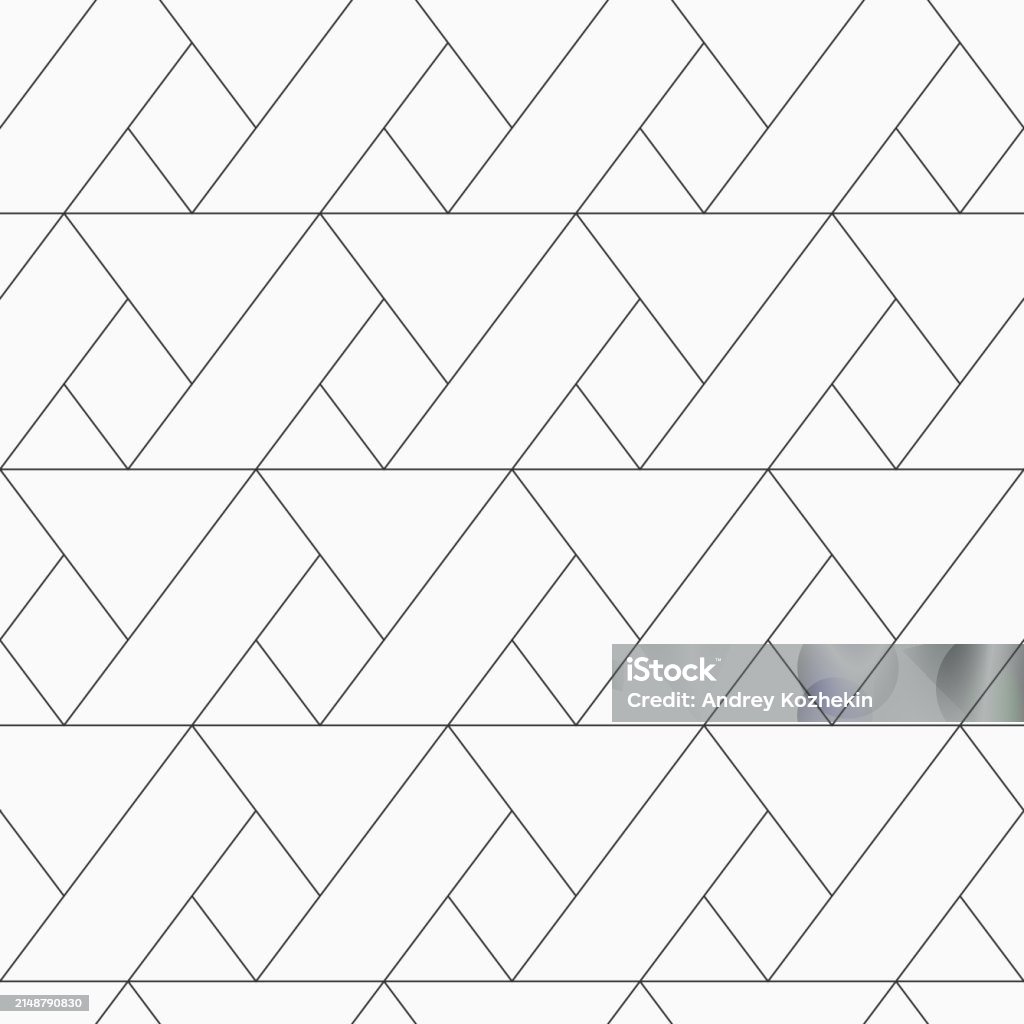 Simple Geometric Outline Vector Seamless Outline Geometric Pattern Repeating Geometric Tiles ...