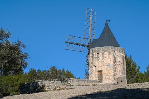 Alphonse Daudet's windmill in Fontvieille, Provence, France.