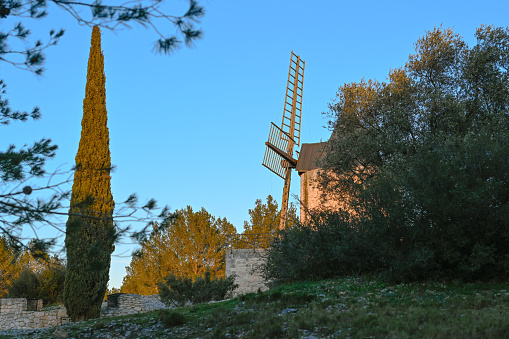 Alphonse Daudet's windmill in Fontvieille, Provence, France.