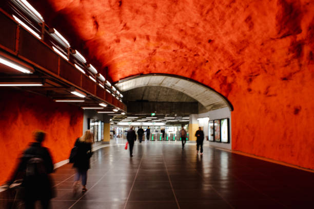 Subway station in Solna, Stockholm