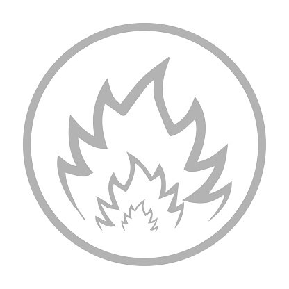 flame icon on a white background, vector illustration