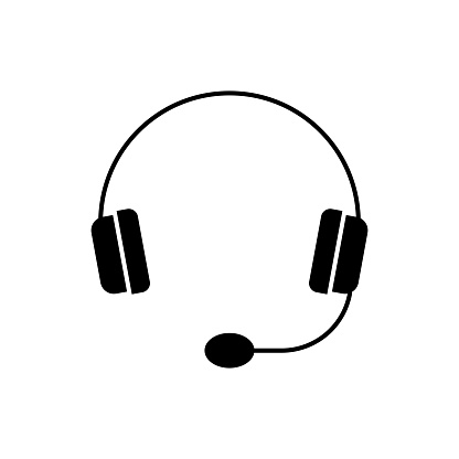 Headset Solid Icon Design. Suitable for Infographics, Web Pages, Mobile Apps, UI, UX, and GUI design.