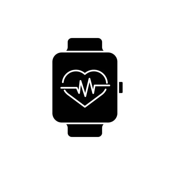 Vector illustration of Health Tracking Solid Icon Design. Suitable for Infographics, Web Pages, Mobile Apps, UI, UX, and GUI design.