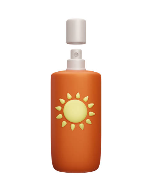 istock 3D sunscreen spray bottle vector illustration. Cartoon style orange SPF sunblock cosmetic product. Summer skincare cosmetic beauty treatment. Sun safety healthcare makeup cosmetic product 3D vector. 2148794644