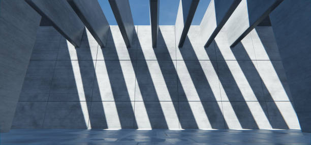 istock Futuristic concrete hallway, brutal architecture background 2148794964
