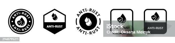 Rustless Lable Antirust Vector Labels For Anti Rust Lubricant Or Primer Stock ...