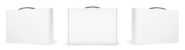 Mock up white cardboard package boxes. White realistic boxes mockup for packaging. Mock up white cardboard package boxes. White realistic boxes mockup for packaging. Vector illustration. handle stock illustrations