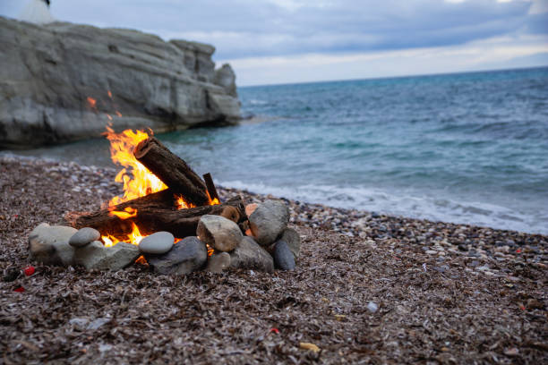 Campfire on the beach