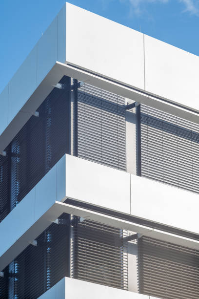 istock facade of an modern large house ,wall with windows 2148796959