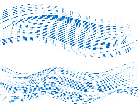 Set of abstract halftone waves