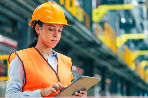 istock In this compelling stock photo, an engineer is captured in the dynamic environment of a train and railway garage, immersed in the meticulous tasks of maintenance 2148798423