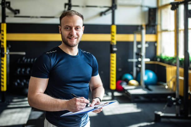 istock Fit man in gym 2148798858