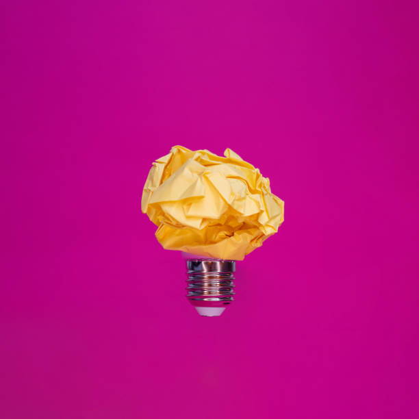 istock Light bulb creative electricity concept. Ideas and earth protection concept on a pink background. 2148801583