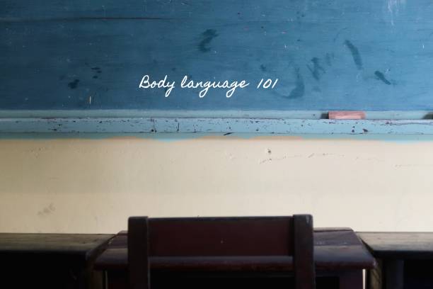 istock Chalkboard with text written  BODY LANGUAGE 101 - nonverbal signals using to communicate feelings and intentions such as posture or facial expressions 2148802717