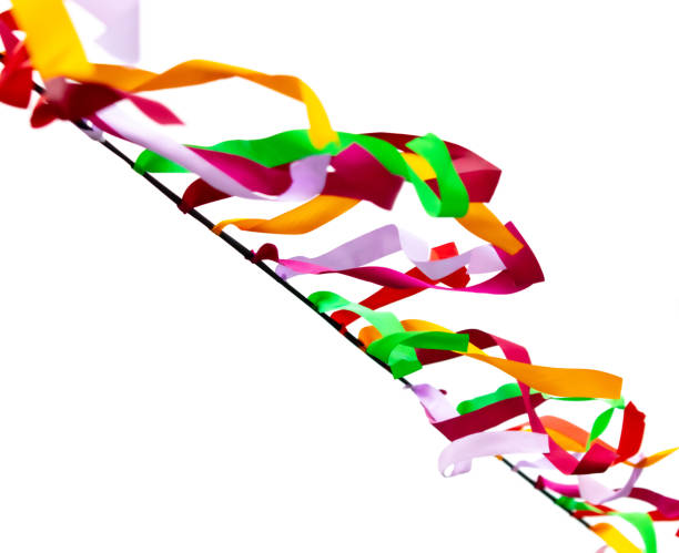 istock Multicolored ribbons isolated on white background 2148805260
