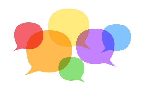 speech bubbles - мозговой штурм stock illustrations