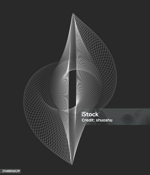Abstract Black And White Curve Dynamic Electrical Technology Line ...