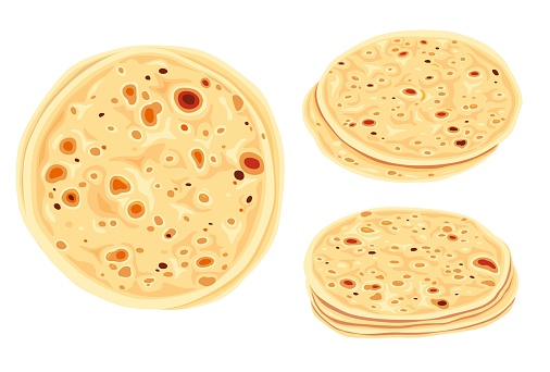 Phooli Traditional Indian Food Chapati The Phooli Roti Fulka Indian Bread ...