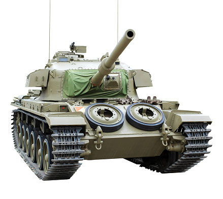 Australian Centurion Tank from Vietnam War isolated on white