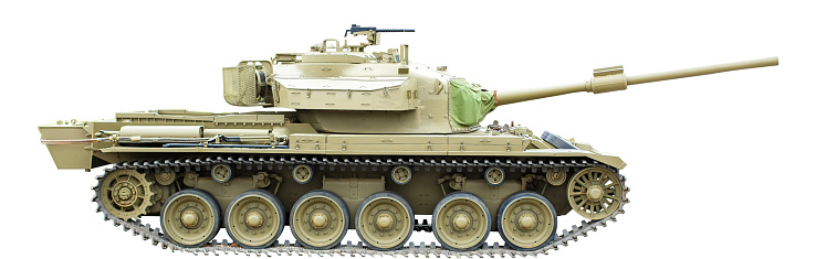 Australian Centurion Tank from Vietnam War isolated on white