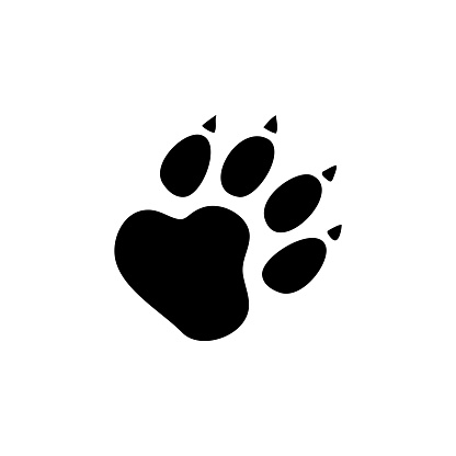 Wild Animal Footprint Solid Icon Design. Suitable for Infographics, Web Pages, Mobile Apps, UI, UX, and GUI design.