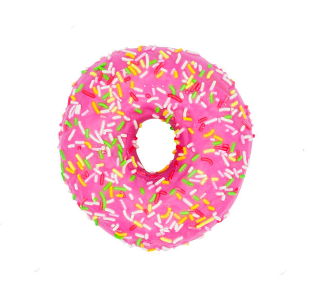 istock A round doughnut covered with pink glaze. 2148810904