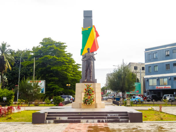 Pointe Noire, Republic Of Congo - March 11, 2023 : Monument in Pointe Noire in Congo.