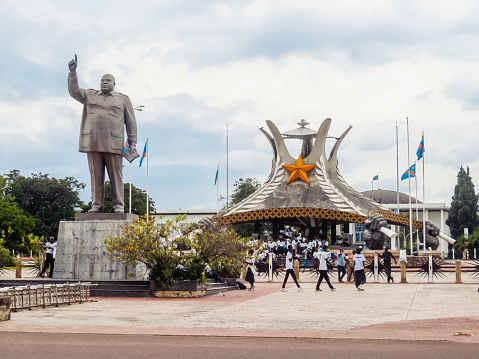 Kinshasa, Democratic Republic Of Congo - March 30, 2023: Mausoleum Of Laurent-Desire Kabila (Mausolée de Laurent Désiré Kabila) in Kinshasa in DR Congo.