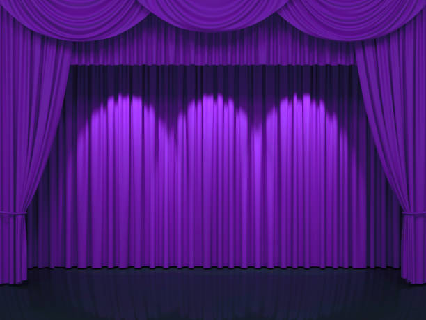 istock Luxury stage or windows curtains, realistic 3D illustration 2148813505