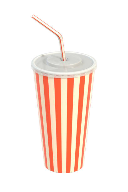 istock Fast food cola drink cup and drinking straw 3D illustration 2148813652