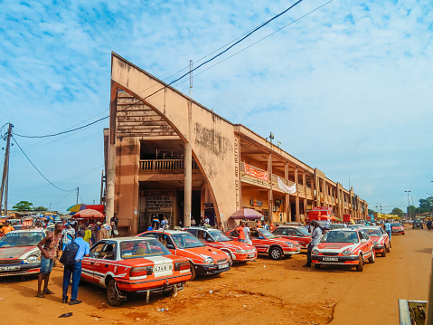 Sossi, Republic Of Congo - March 14, 2023 : Street in Sossi in Congo.