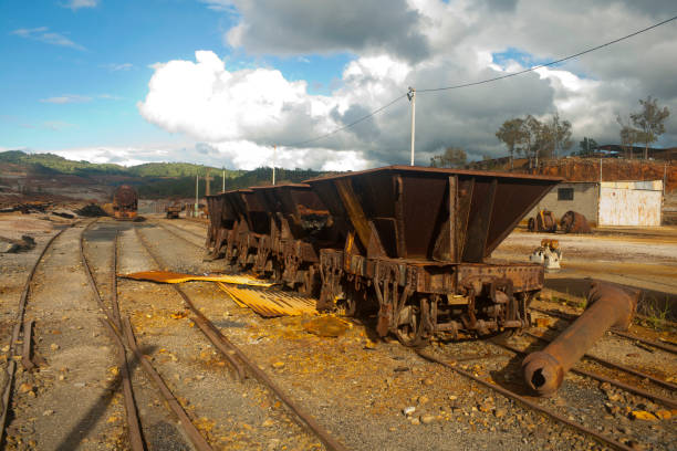 istock rusty mine cart abandoned on a track 2148816988
