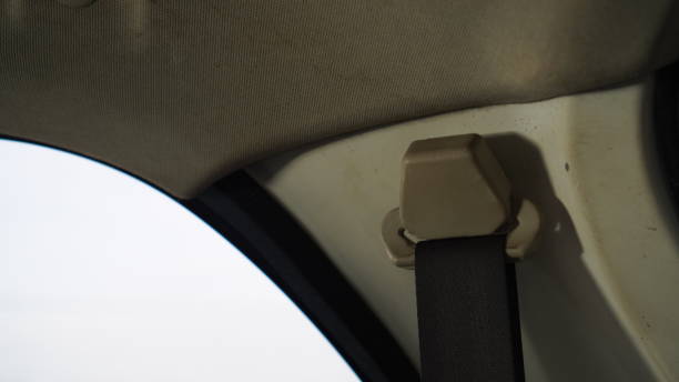 istock Inside the car gray seat belt hanger 2148817250