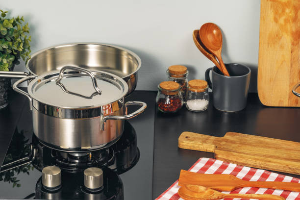 istock Clean saucepan on a gas stove in kitchen 2148817407