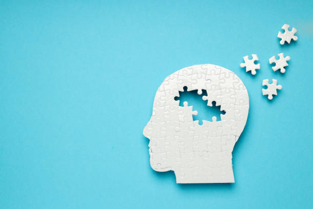 istock Dementia and parkinson's disease, ADHD, composition for head disease theme, space for text 2148819354