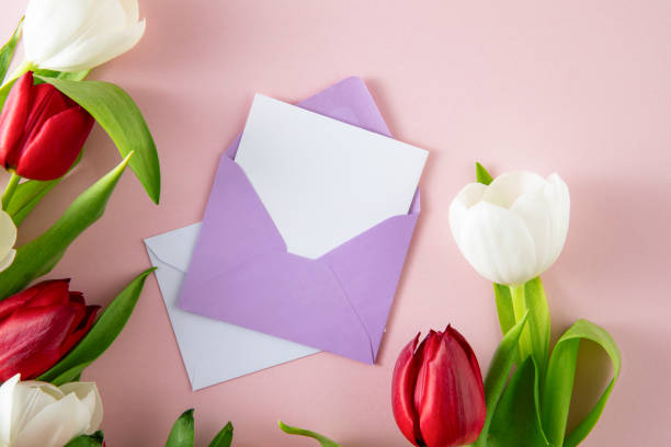 istock Greeting Card with Tulips 2148819486