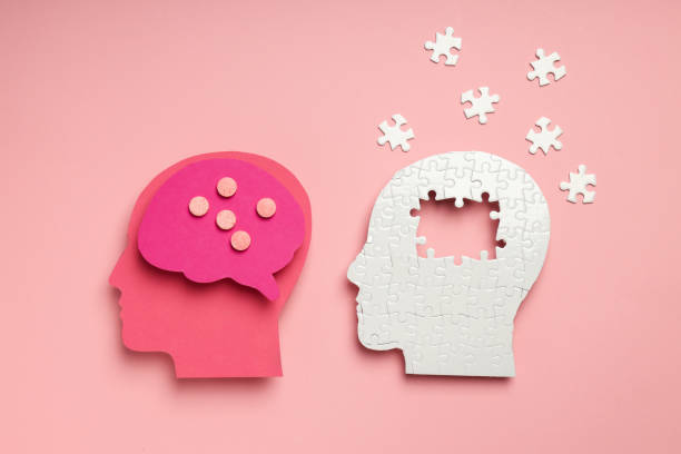 istock Dementia and parkinson's disease, ADHD, composition for head disease theme 2148819584