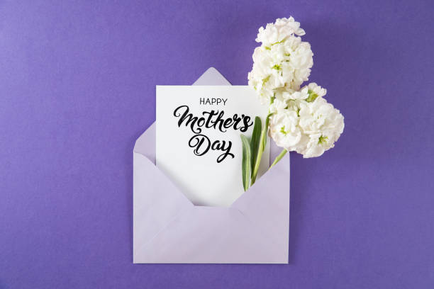 White Flowers with Mother's Day Greeting Card