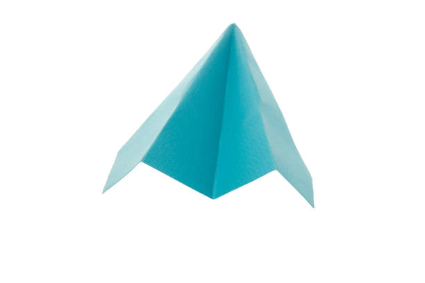 istock Blue paper plane isolated on white background 2148820516