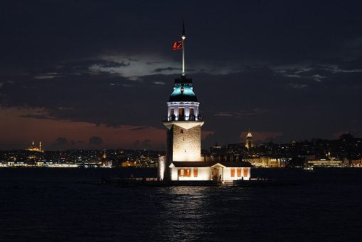 Maidens Tower in Istanbul City, Turkiye